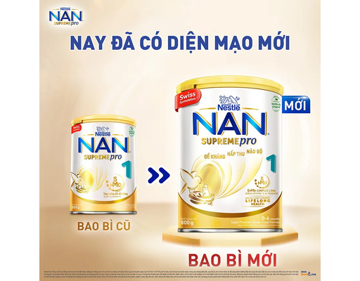 Sữa Nan Supreme Pro Số 1 Bổ Sung 5HMO Cho Bé 0-6 Tháng 800g Nestlé ảnh 1