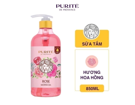 Sữa Tắm Mềm Mịn Hương Hoa Hồng 850ml Purite ảnh 8