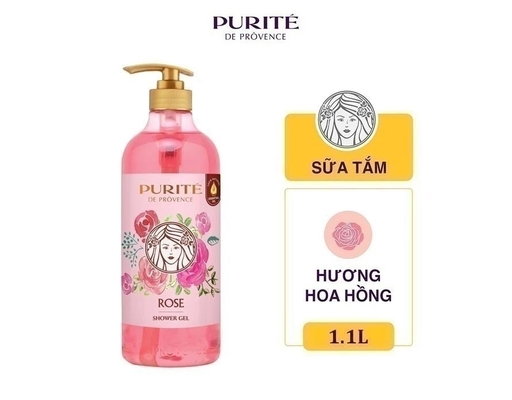Sữa Tắm Mềm Mịn Hương Hoa Hồng 1.1L Purite ảnh 8