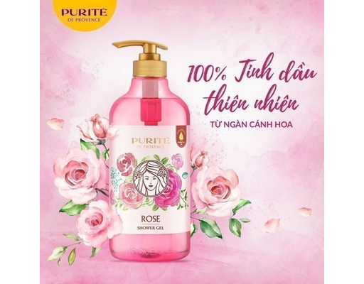 Hộp Quà AEON x Purité - Sữa Tắm Hoa Hồng 500ml & Tẩy Da Chết Hoa Hồng 250g Purite ảnh 1
