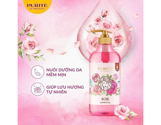 Hộp Quà AEON x Purité - Sữa Tắm Hoa Hồng 500ml & Tẩy Da Chết Hoa Hồng 250g Purite ảnh 2