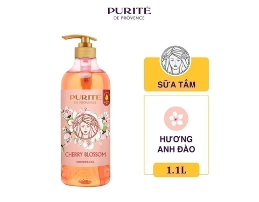 Sữa Tắm Sáng Mịn Hương Hoa Anh Đào 1.1L Purite ảnh 9