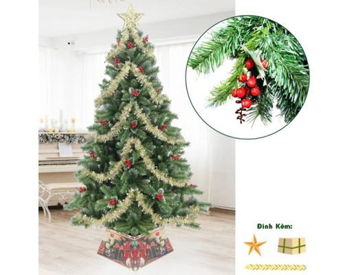 Cây Thông 3 Lá Gắn Trái Đỏ LP-3LLQC-6.6R 200cm Chaang Chiia ảnh 2