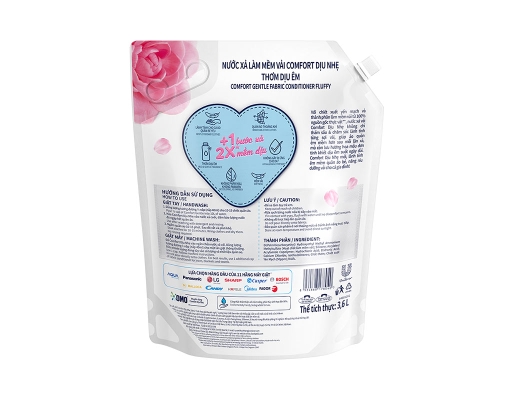 Nước Xả Vải Dịu Nhẹ Thơm Dịu Êm 3.6L Comfort ảnh 2
