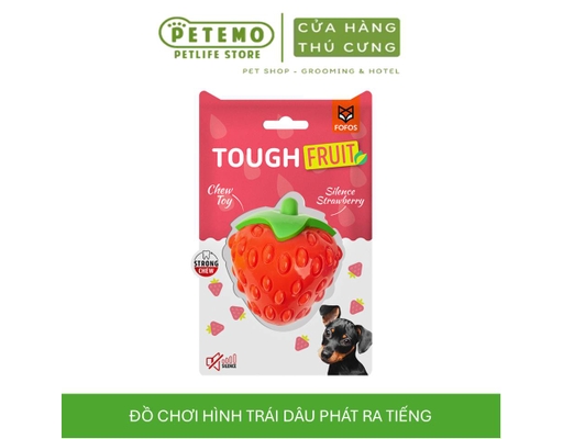 Đồ Chơi Nhai Gặm Cho Chó Phát Ra Tiếng Hình Trái Dâu FOFOS ảnh 1