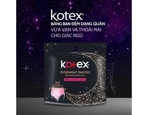 Băng Vệ Sinh Ban Đêm Dạng Quần Size M-L 5 Miếng Kotex ảnh 2
