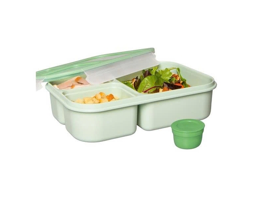 Hộp Cơm 3 Ngăn LocknLock To-Go HPL781MIT 980ml Màu Mint