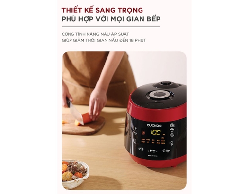 Nồi Cơm Điện Áp Suất CRP-PK0600F/BKRDVN 1.08L Cuckoo ảnh 4
