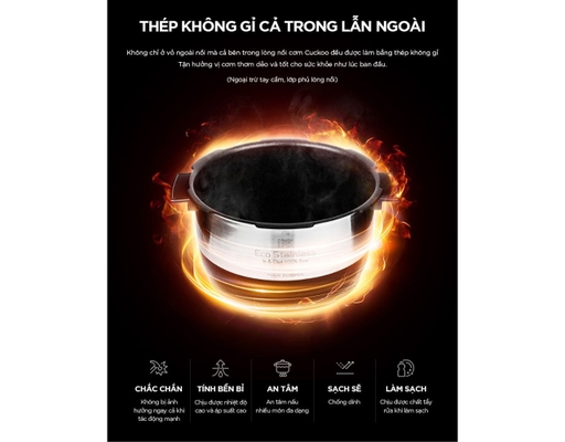 [Đặt Trước] Nồi Cơm Điện Cao Tần CRP-EHS0309F/WHGOVNCV 0.54L Cuckoo ảnh 5