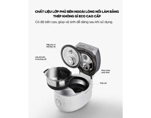 [Đặt Trước] Nồi Cơm Điện Cao Tần CRP-LHTR0609F/BKSIVNCV 1.08L Cuckoo ảnh 8