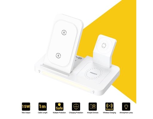 Sạc Pro Wireless Magsafe 3-In-1 XY-C56 Màu Trắng Pisen ảnh 3