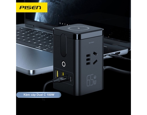 Trạm Sạc Nhanh Để Bàn Đa Năng Pro-Magstation KF25 Black Warrior Pisen ảnh 3