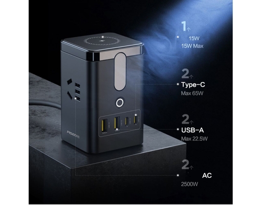 Trạm Sạc Nhanh Để Bàn Đa Năng Pro-Magstation KF25 Black Warrior Pisen ảnh 5