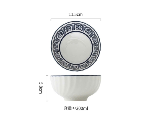 Chén Sứ Họa Tiết Vân Xoáy 11.5cm Mẫu 0719 Tuyết Mai ảnh 3