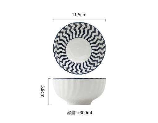 Chén Sứ Họa Tiết Vân Xoáy 11.5cm Mẫu 0722 Tuyết Mai ảnh 3