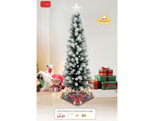 Cây Thông Dáng Gọn 3 Loại Lá Phủ Tuyết 180cm Chaang Chiia ảnh 1
