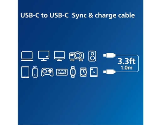 Cáp Type C To Type C USB4.0 DLC2608BK Dài 0.5m Philips ảnh 2