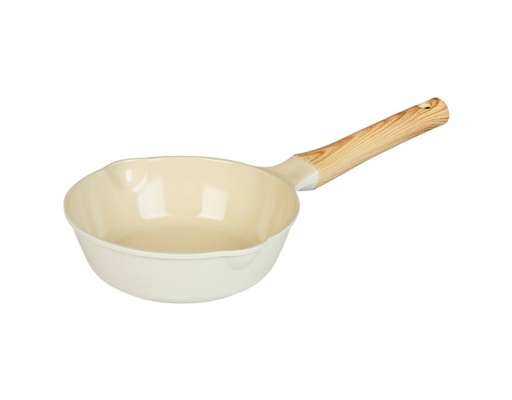 Chảo Đúc Sâu Men Gốm Ivory 20cm Green Cook ảnh 0
