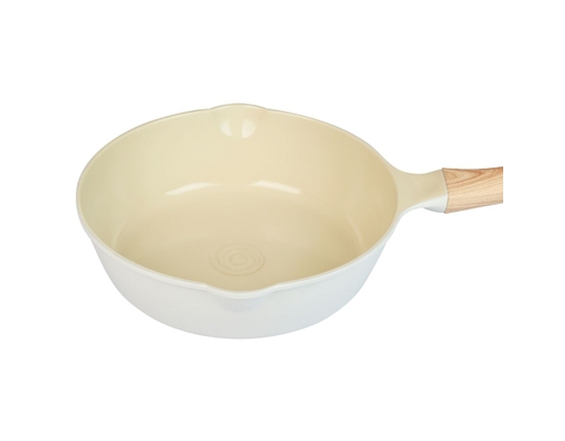 Chảo Đúc Sâu Men Gốm Ivory 20cm Green Cook ảnh 3