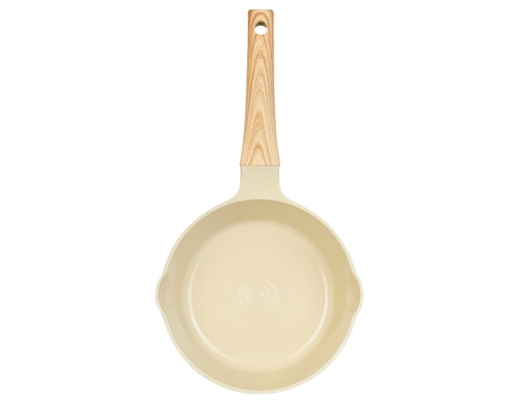 Chảo Đúc Sâu Men Gốm Ivory 24cm Green Cook ảnh 1