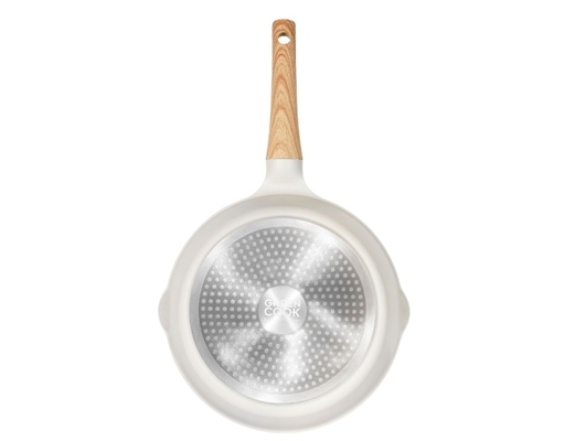 Chảo Đúc Sâu Men Gốm Ivory 24cm Green Cook ảnh 4