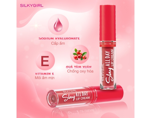 Son Kem Lì Slay All Day Màu #02 Hồng Đất 2ml Silkygirl ảnh 2