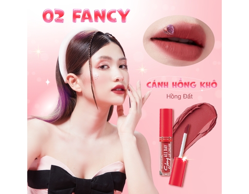 Son Kem Lì Slay All Day Màu #02 Hồng Đất 2ml Silkygirl ảnh 3