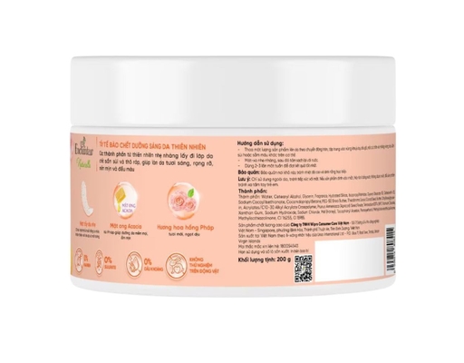 Tẩy Tế Bào Chết Naturelle Hương Hoa Hồng Pháp (Rose) 250g Enchanteur ảnh 1