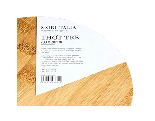 Thớt Tre Tròn Phi 23x2.0cm Moriitalia ảnh 1