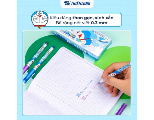 Bút Lông Kim FL04/DO Hộp 10 Cây Thiên Long ảnh 3