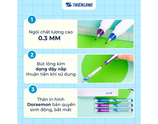 Bút Lông Kim FL04/DO Hộp 10 Cây Thiên Long ảnh 4