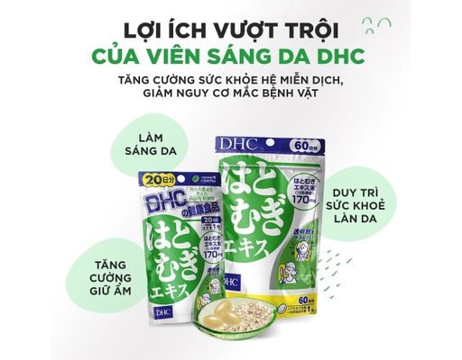 Thực Phẩm Bảo Vệ Sức Khỏe Viên Uống Trắng Da Adlay Extract 30 Viên DHC ảnh 1