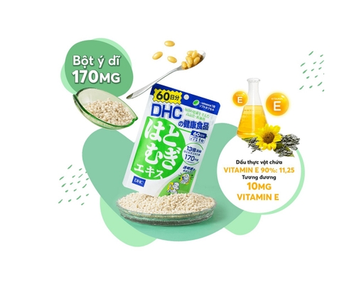 Thực Phẩm Bảo Vệ Sức Khỏe Viên Uống Trắng Da Adlay Extract 30 Viên DHC ảnh 3