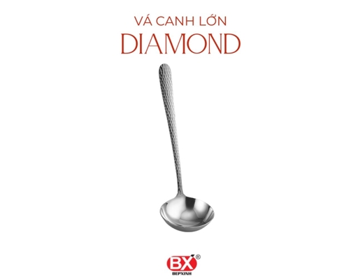 Vá Canh Lớn Inox 304 Họa Tiết Kim Cương Bếp Xinh ảnh 3
