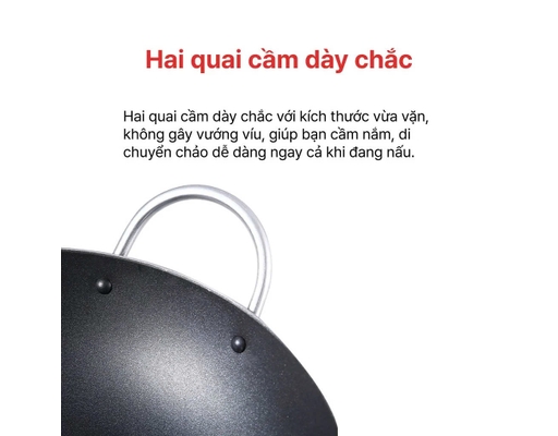 Chảo Xào 2 Quai HWP-34 34cm Happy Cook ảnh 3
