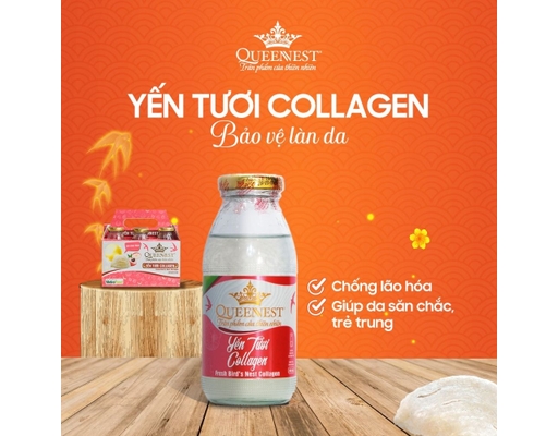 Yến Tươi Collagen - Chai 240ml Queennest ảnh 1