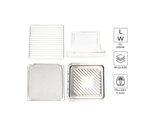 Nồi Chiên Không Dầu Kết Hợp Hấp ECO S12 Dung Tích 12L Magic ảnh 4