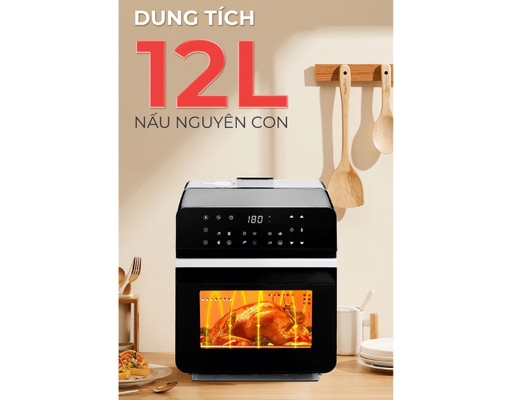Nồi Chiên Không Dầu Kết Hợp Hấp ECO S12 Dung Tích 12L Magic ảnh 6