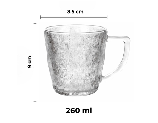 Ly Thủy Tinh Có Quai Solid Trắng 260ml Deli ảnh 2