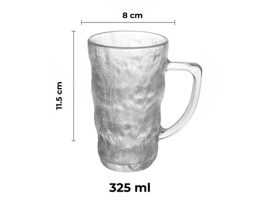 Ly Thủy Tinh Có Quai Solid Trắng 325ml Deli ảnh 2