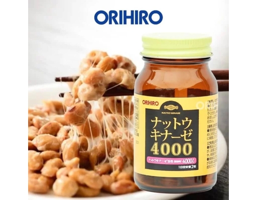 Viên Uống Nattokinase Thực Phẩm Bảo Vệ Sức Khỏe Hỗ Trợ Điều Trị Tai Biến 4000FU 60 Viên Orihiro ảnh 2