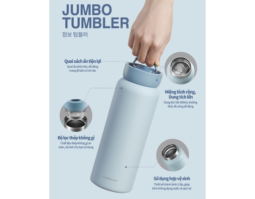 Bình Giữ Nhiệt Jumbo LHC4300SBLU 900ml Màu Xanh Da Trời LocknLock ảnh 5