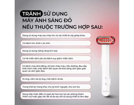 Máy Ánh Sáng Đỏ Tăng Sinh Collagen 3 Trong 1 Red Light Therapy Device 3 in 1 Halio ảnh 9