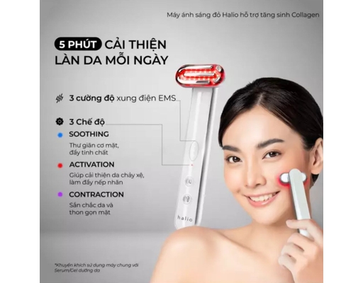 Máy Ánh Sáng Đỏ Tăng Sinh Collagen 3 Trong 1 Red Light Therapy Device 3 in 1 Halio ảnh 5
