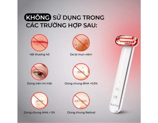 Máy Ánh Sáng Đỏ Tăng Sinh Collagen 3 Trong 1 Red Light Therapy Device 3 in 1 Halio ảnh 8
