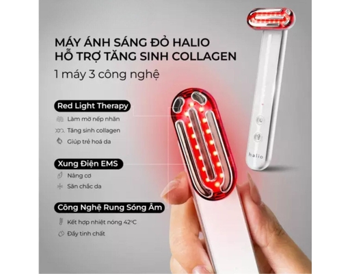 Máy Ánh Sáng Đỏ Tăng Sinh Collagen 3 Trong 1 Red Light Therapy Device 3 in 1 Halio ảnh 2
