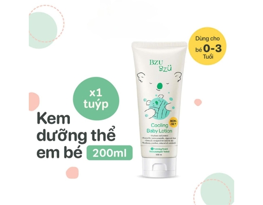 Kem Dưỡng Thể Mát Dịu Cho Bé 200ml BZU BZU ảnh 2