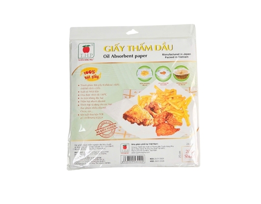 Giấy Thấm Dầu Dạng Tờ 24x25cm Xấp 20 Tờ Tuyền Hưng Phú ảnh 0