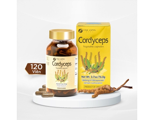 Thực Phẩm Bảo Vệ Sức Khỏe Viên Uống Đông Trùng Hạ Thảo Cordyceps 120 Viên Fine Japan ảnh 3