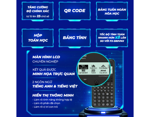 Máy Tính Học Sinh FX880BTG Màu Xám Casio ảnh 5